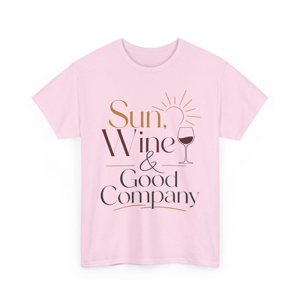 Sun Wine & Good Company T-Shirt | Wine Glass Typography Tee