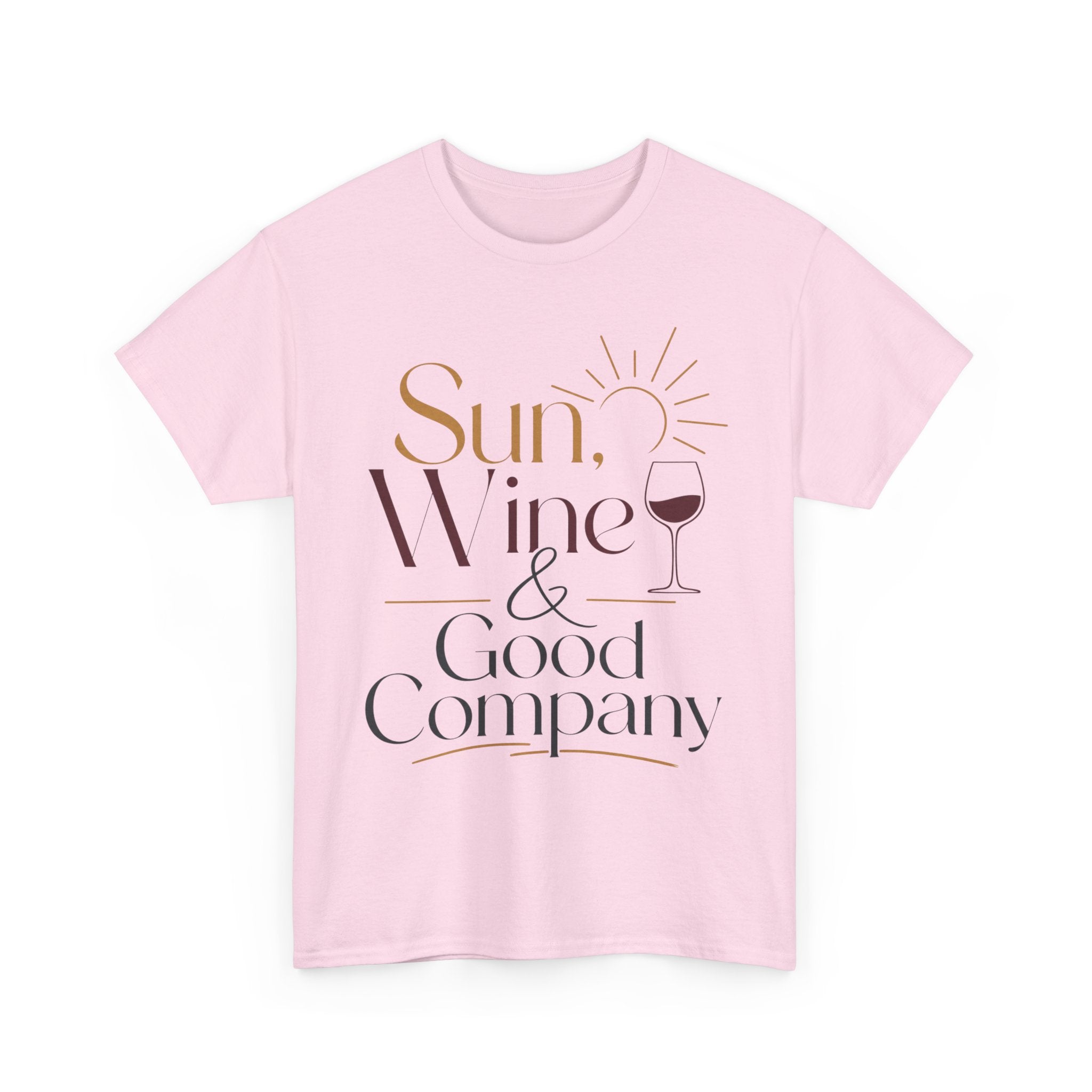 Sun Wine & Good Company T-Shirt | Wine Glass Typography Tee