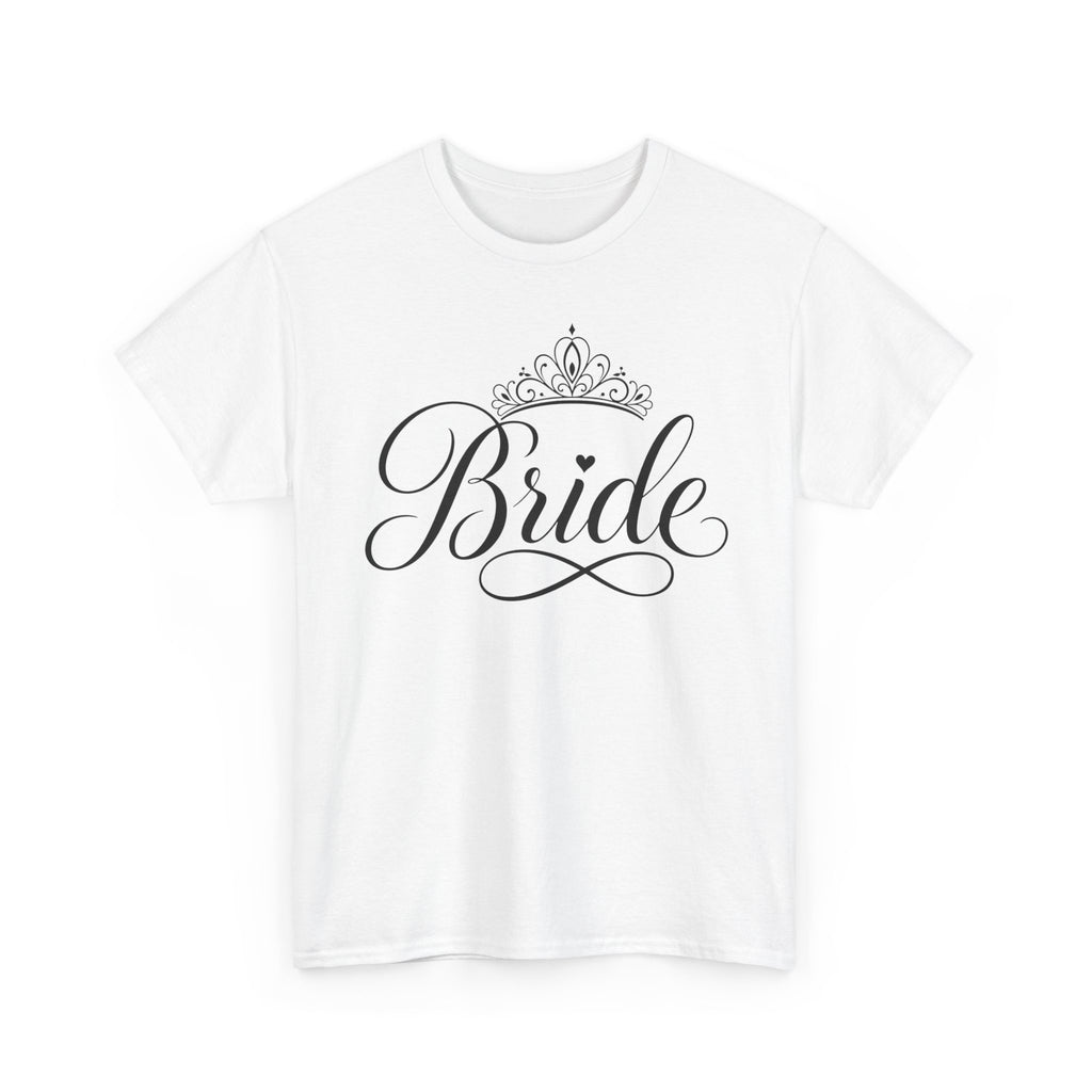 Bride Tee — Bridal Shirt with Script 'Bride' and Tiara Design
