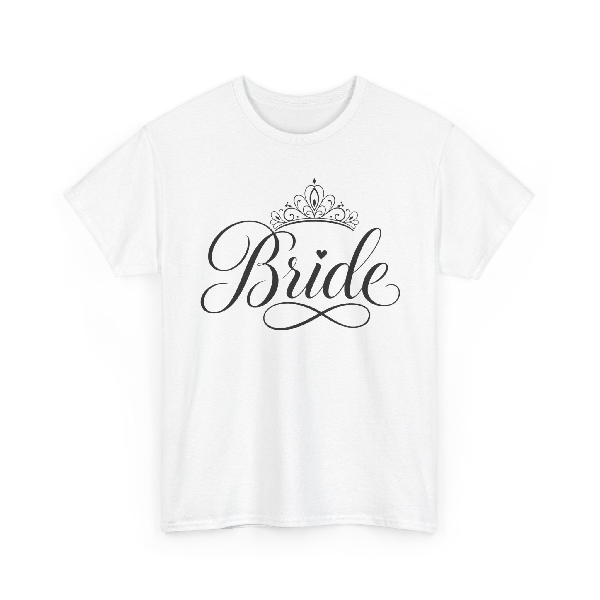 Bride Tee — Bridal Shirt with Script 'Bride' and Tiara Design