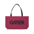 Berry Canvas Tote Bag, Weekender Tote with Bold Typography, Aesthetic Everyday Bag, Oversized Shoulder Tote