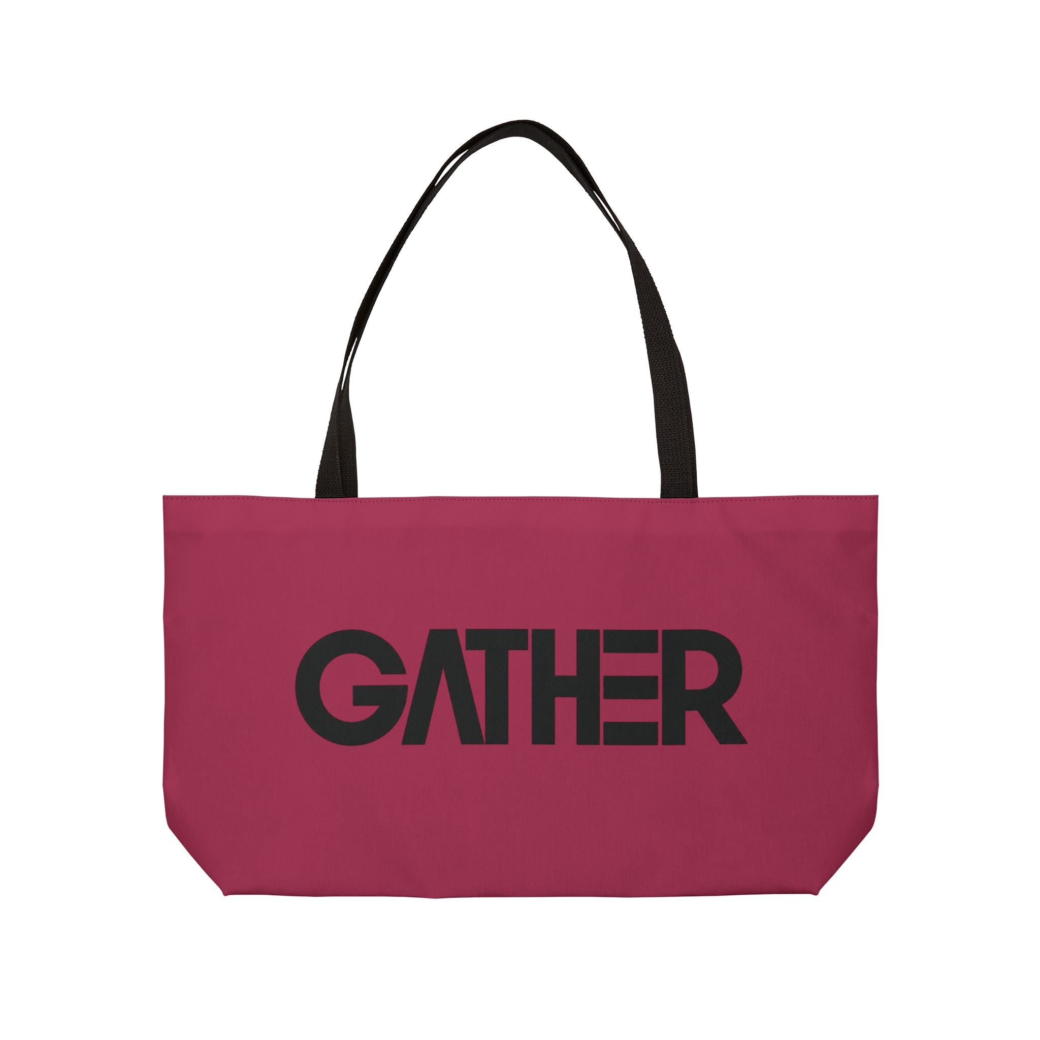 Berry Canvas Tote Bag, Weekender Tote with Bold Typography, Aesthetic Everyday Bag, Oversized Shoulder Tote