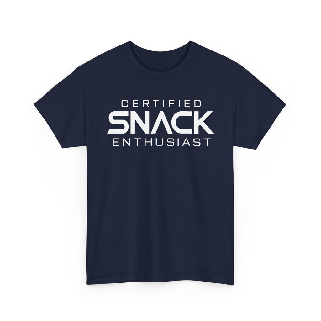 Certified Snack Enthusiast T-Shirt | Funny Food Lover Tee
