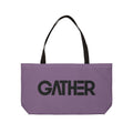 Plum Canvas Tote Bag, Weekender Tote with Bold Typography, Aesthetic Everyday Bag, Oversized Shoulder Tote