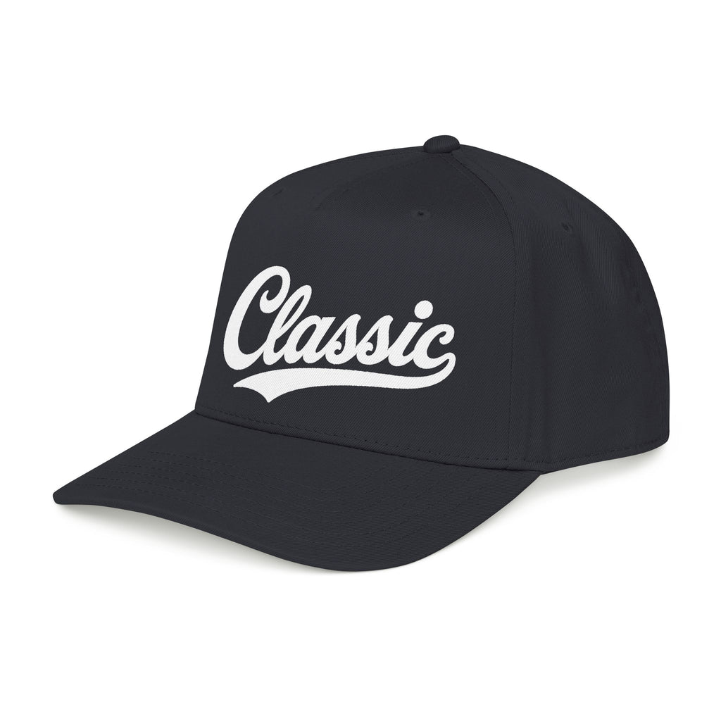Classic Script Mid Profile Baseball Cap | Retro Typography, Two-Tone