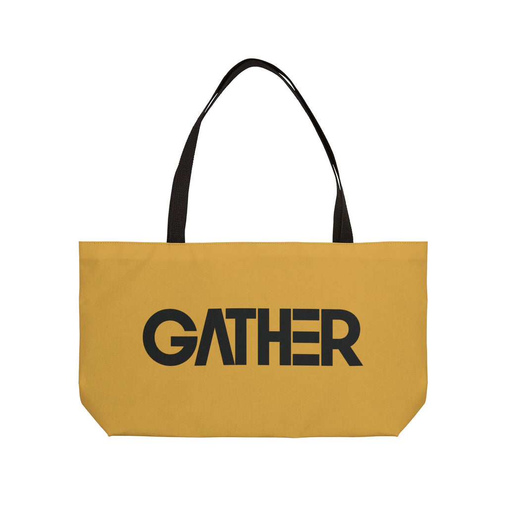 Marigold Canvas Tote Bag, Weekender Tote with Bold Typography, Aesthetic Everyday Bag, Oversized Shoulder Tote
