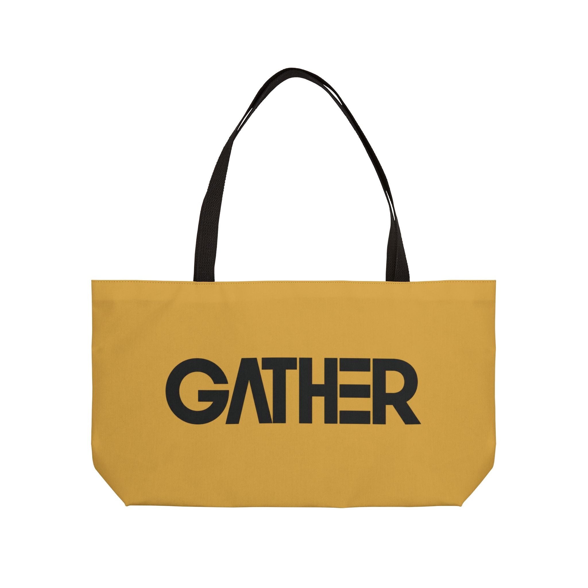 Marigold Canvas Tote Bag, Weekender Tote with Bold Typography, Aesthetic Everyday Bag, Oversized Shoulder Tote