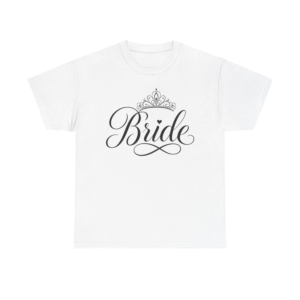 Bride Tee — Bridal Shirt with Script 'Bride' and Tiara Design