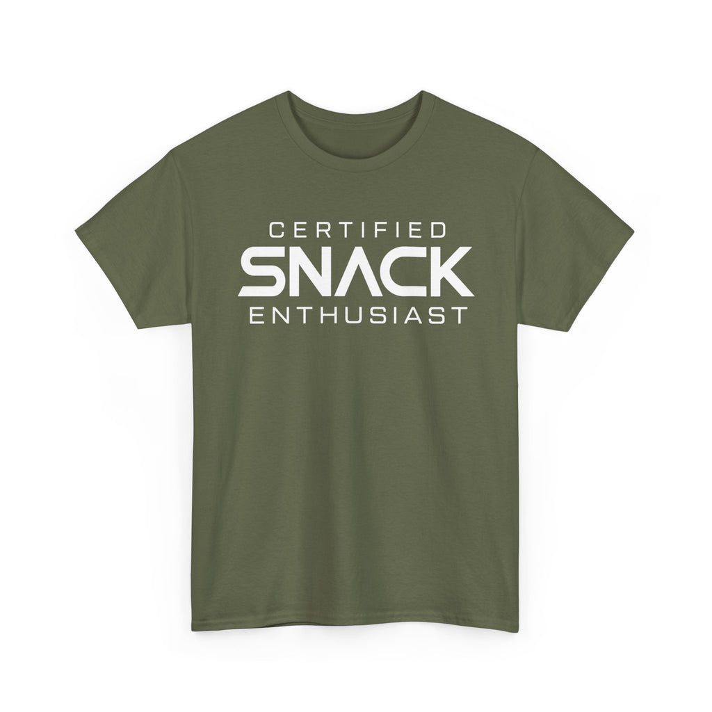 Certified Snack Enthusiast T-Shirt | Funny Food Lover Tee