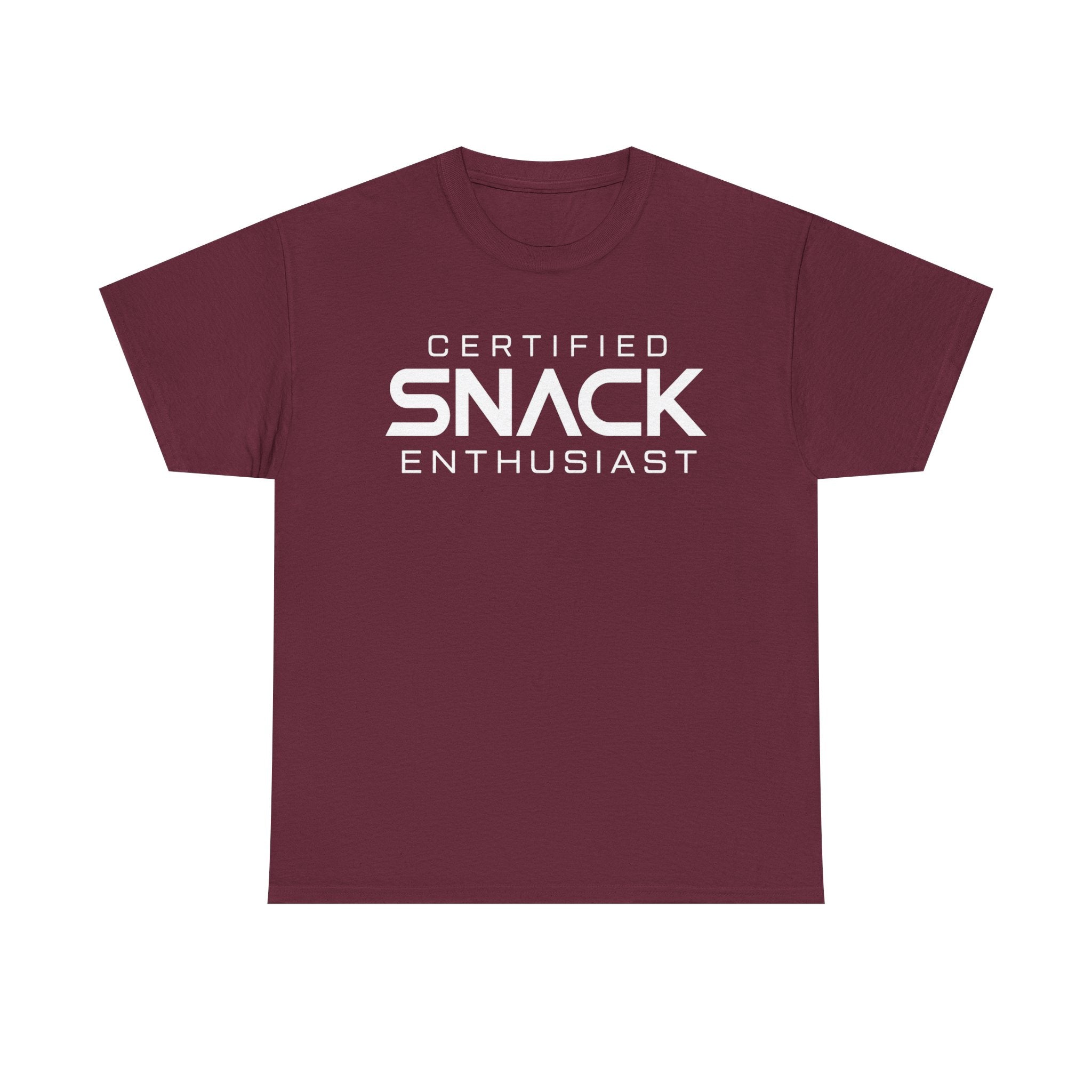 Certified Snack Enthusiast T-Shirt | Funny Food Lover Tee