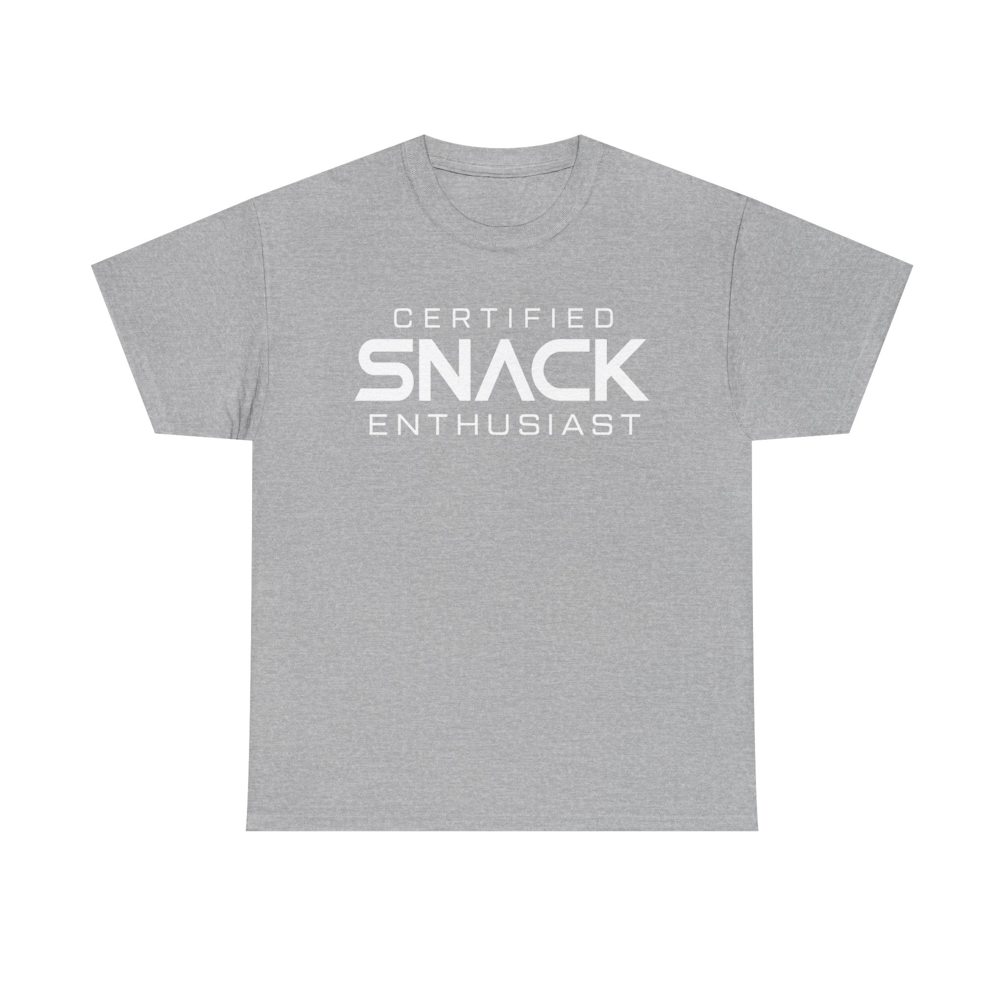 Certified Snack Enthusiast T-Shirt | Funny Food Lover Tee