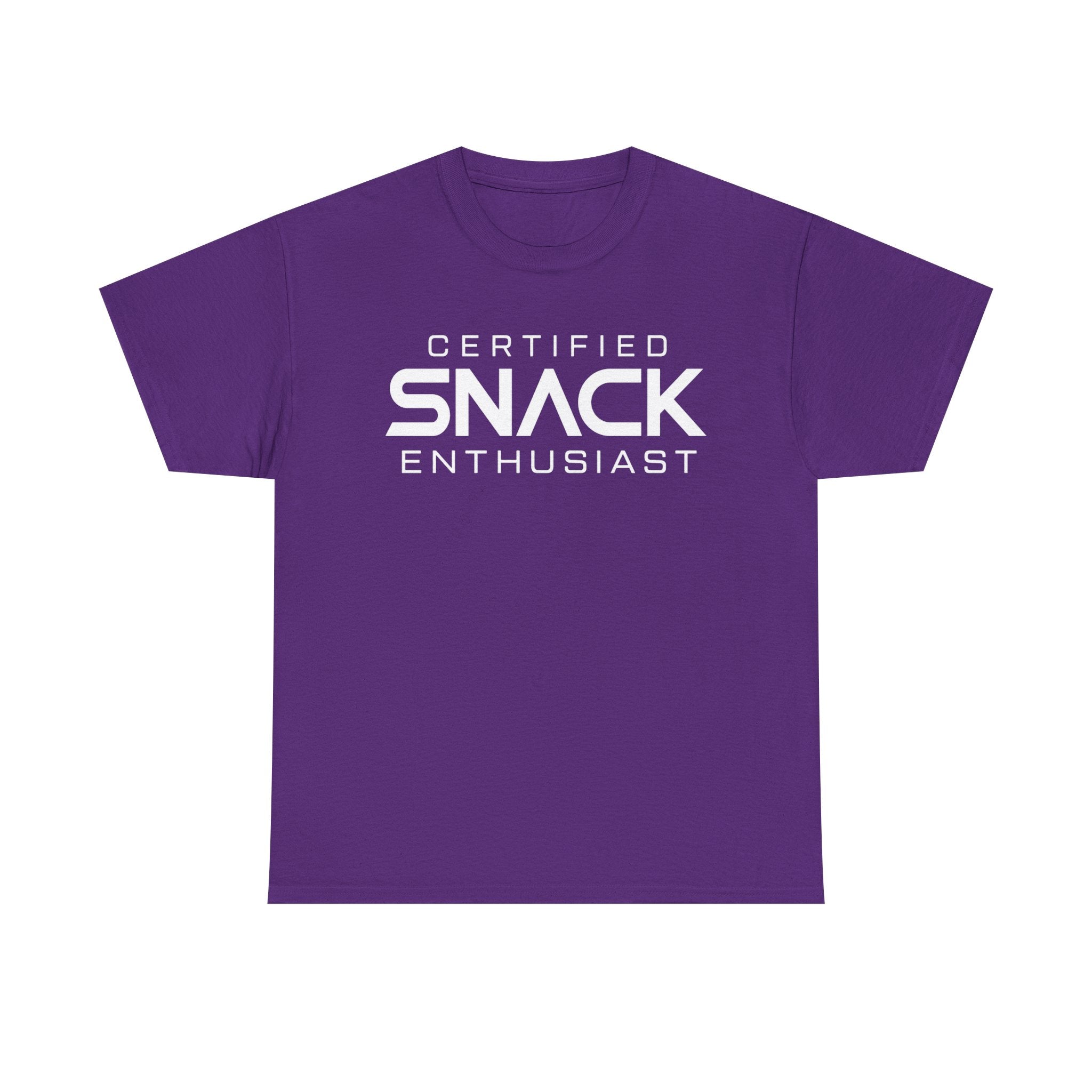 Certified Snack Enthusiast T-Shirt | Funny Food Lover Tee