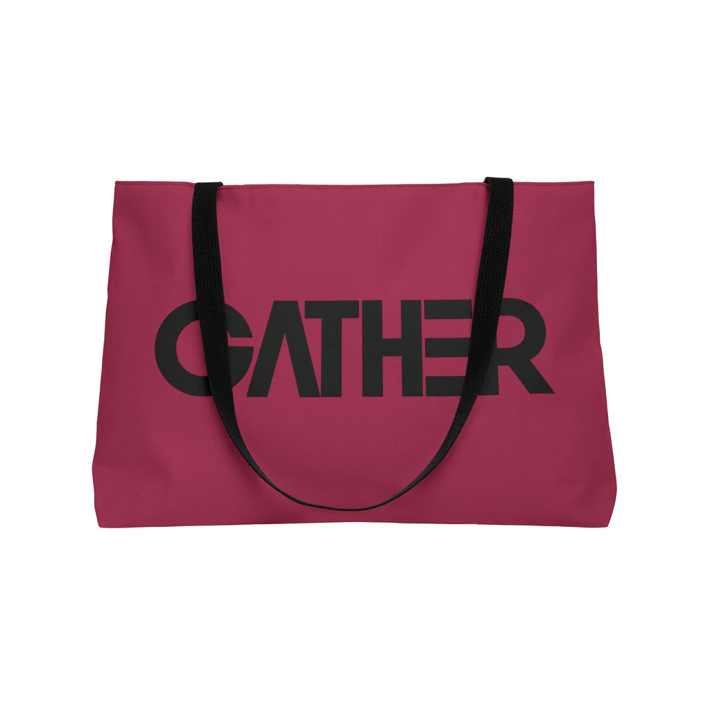 Berry Canvas Tote Bag, Weekender Tote with Bold Typography, Aesthetic Everyday Bag, Oversized Shoulder Tote