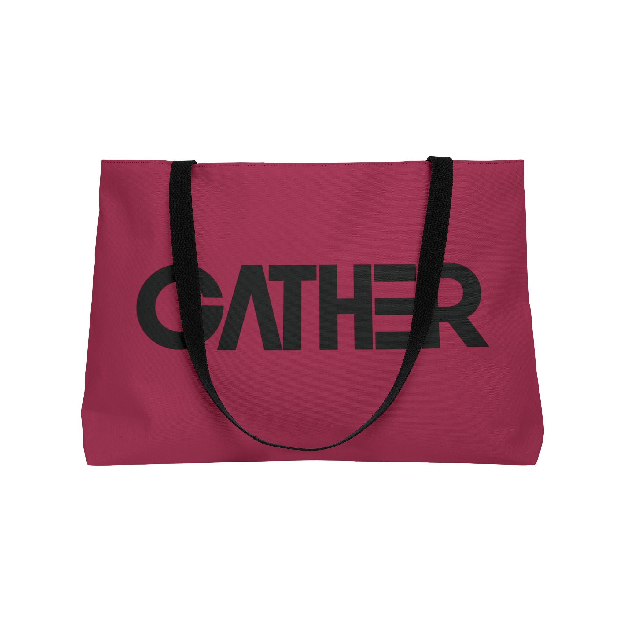 Berry Canvas Tote Bag, Weekender Tote with Bold Typography, Aesthetic Everyday Bag, Oversized Shoulder Tote