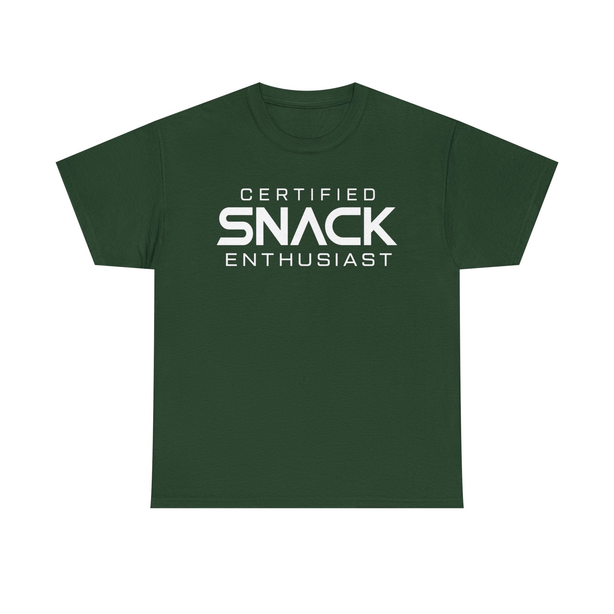 Certified Snack Enthusiast T-Shirt | Funny Food Lover Tee