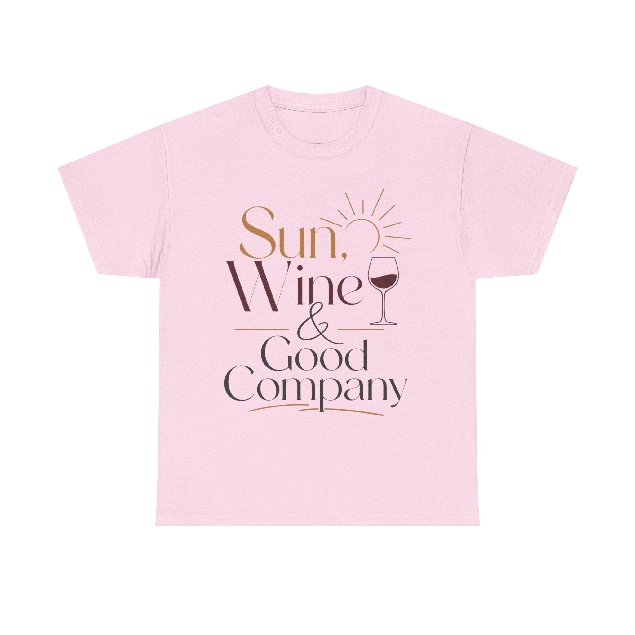 Sun Wine & Good Company T-Shirt | Wine Glass Typography Tee