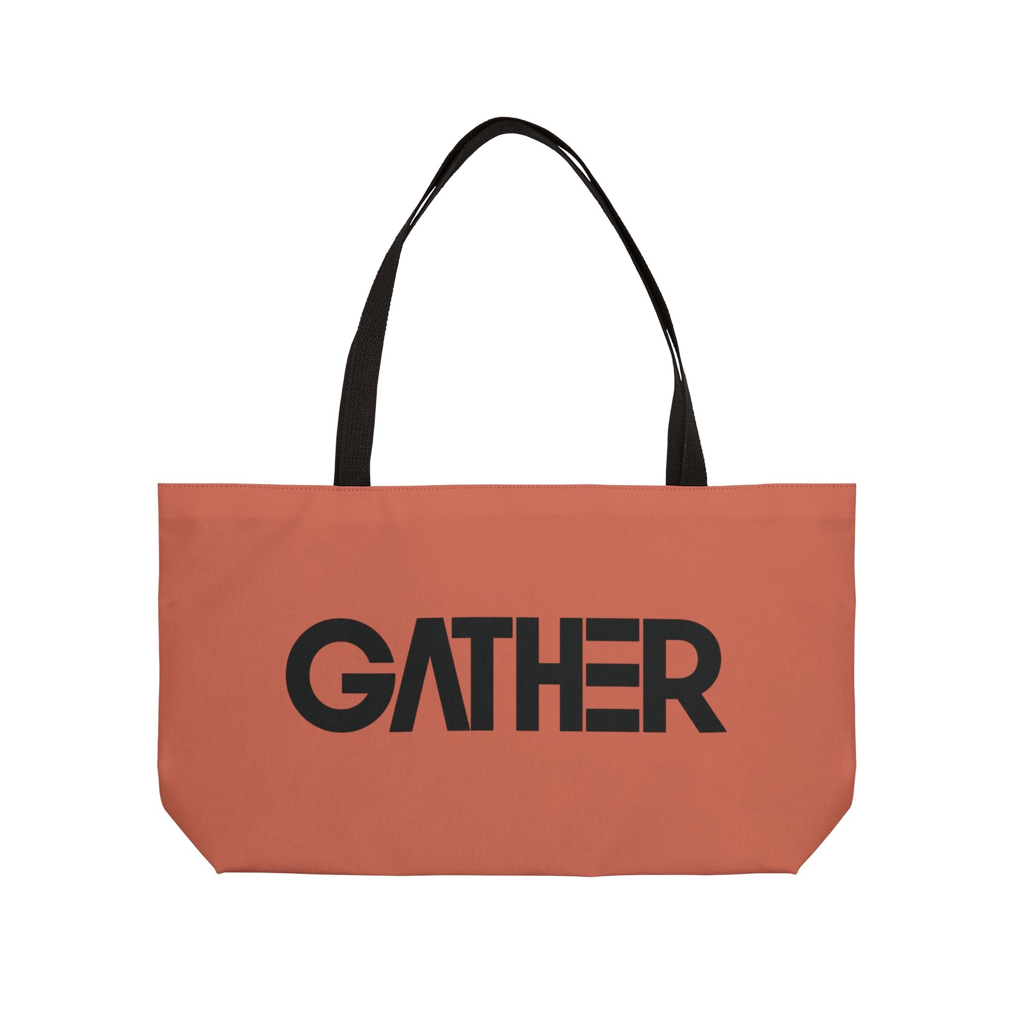 Terracotta Canvas Tote Bag, Weekender Tote with Bold Typography, Aesthetic Everyday Bag, Oversized Shoulder Tote