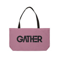 Mauve Canvas Tote Bag, Weekender Tote with Bold Typography, Aesthetic Everyday Bag, Oversized Shoulder Tote