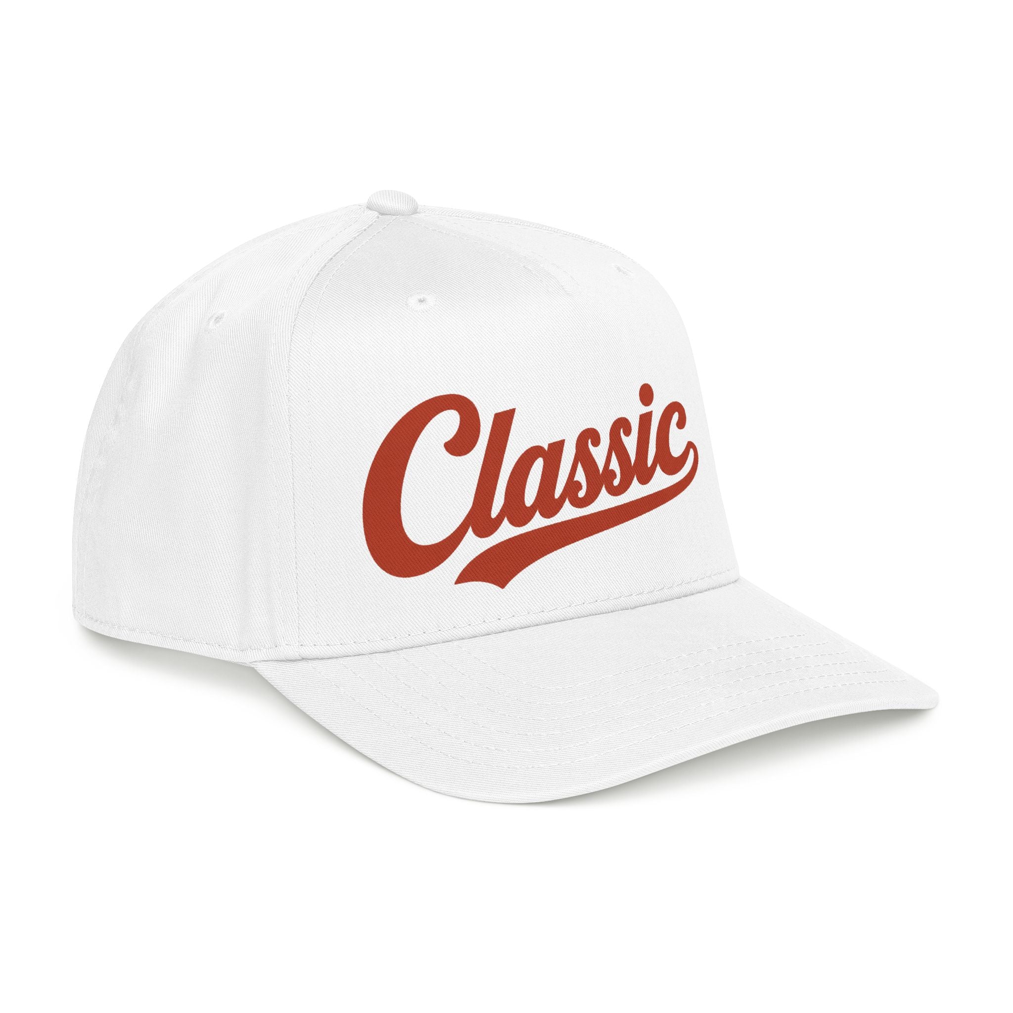 Classic Script Mid Profile Baseball Cap | Retro Typography, Two-Tone