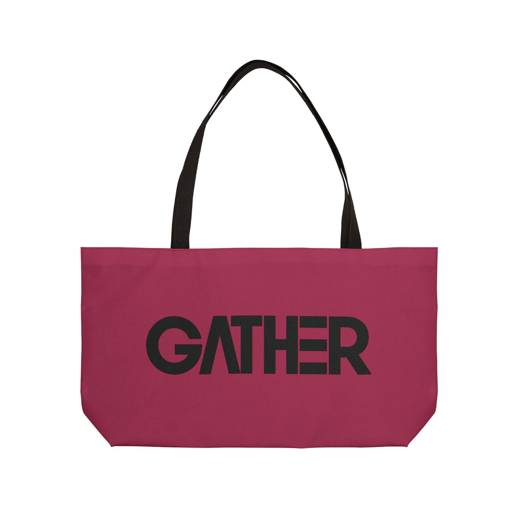 Berry Canvas Tote Bag, Weekender Tote with Bold Typography, Aesthetic Everyday Bag, Oversized Shoulder Tote