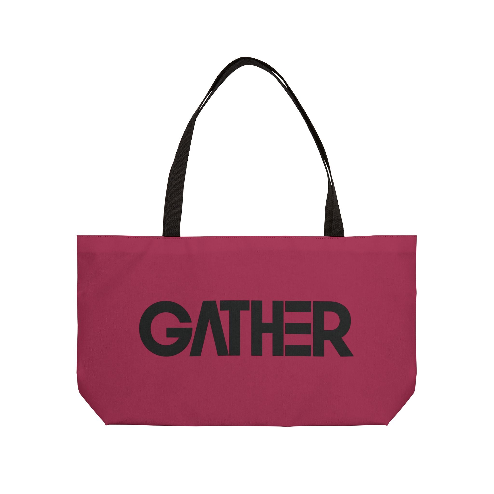 Berry Canvas Tote Bag, Weekender Tote with Bold Typography, Aesthetic Everyday Bag, Oversized Shoulder Tote