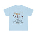 Sun Wine & Good Company T-Shirt | Wine Glass Typography Tee