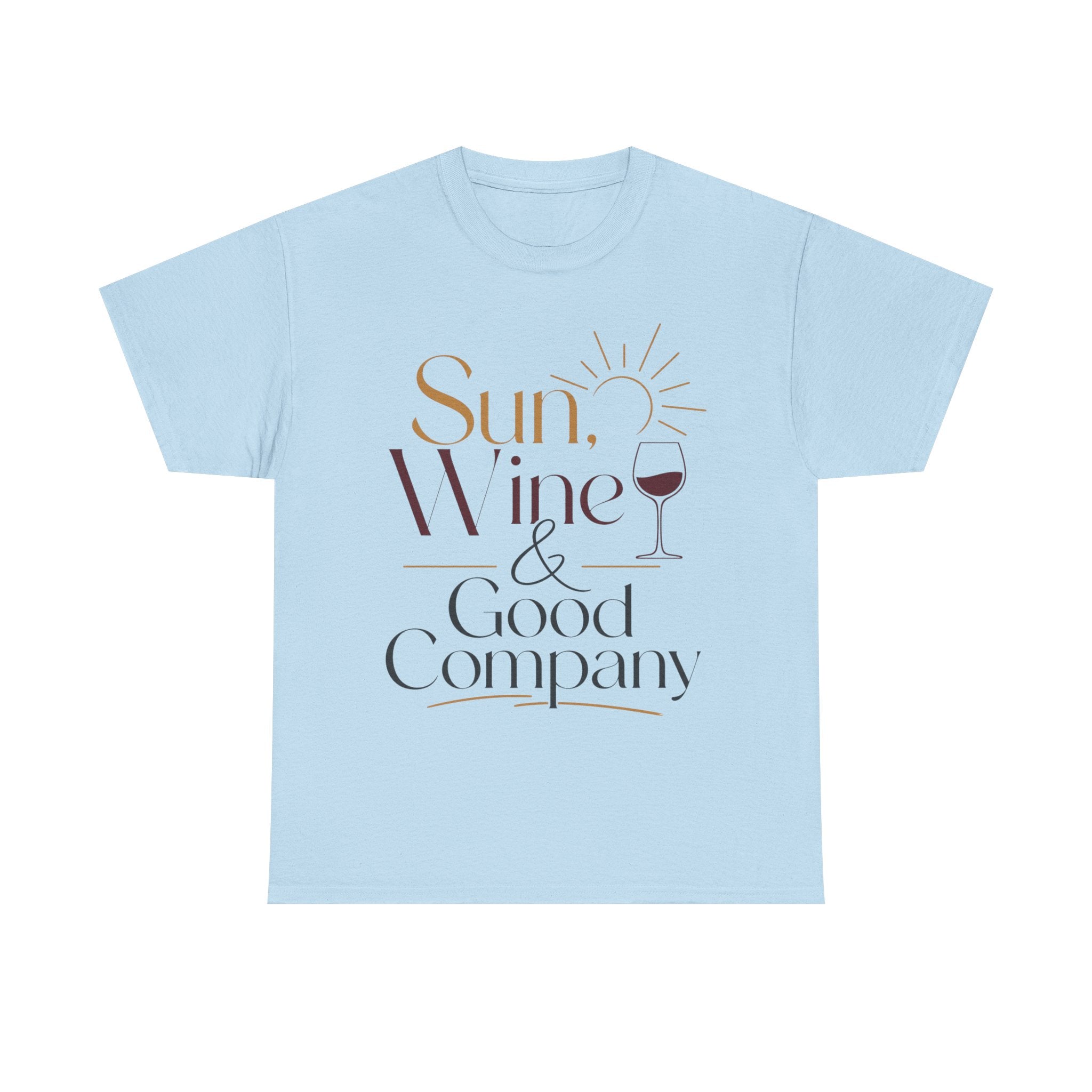 Sun Wine & Good Company T-Shirt | Wine Glass Typography Tee