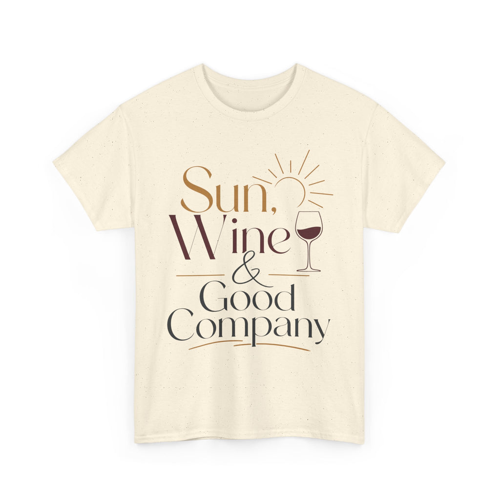 Sun Wine & Good Company T-Shirt | Wine Glass Typography Tee