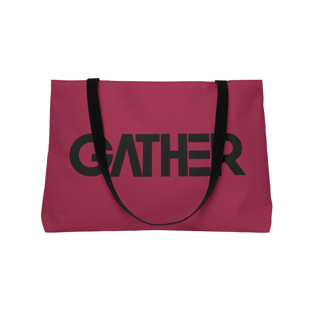 Berry Canvas Tote Bag, Weekender Tote with Bold Typography, Aesthetic Everyday Bag, Oversized Shoulder Tote