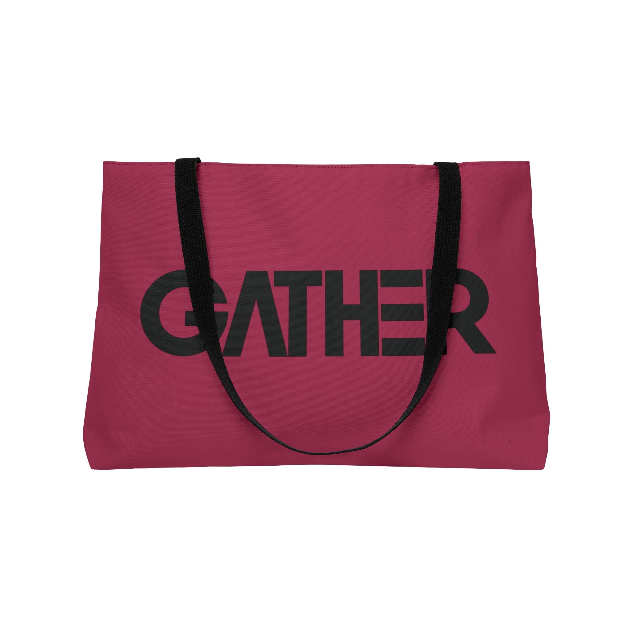 Berry Canvas Tote Bag, Weekender Tote with Bold Typography, Aesthetic Everyday Bag, Oversized Shoulder Tote