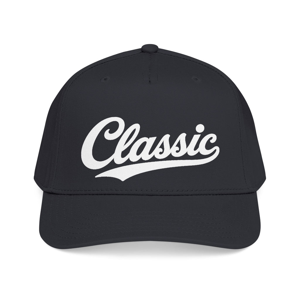 Classic Script Mid Profile Baseball Cap | Retro Typography, Two-Tone