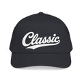 Classic Script Mid Profile Baseball Cap | Retro Typography, Two-Tone