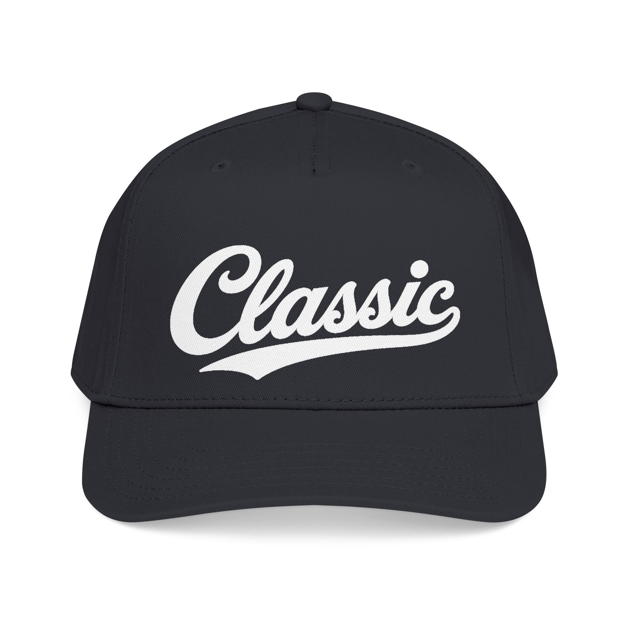 Classic Script Mid Profile Baseball Cap | Retro Typography, Two-Tone