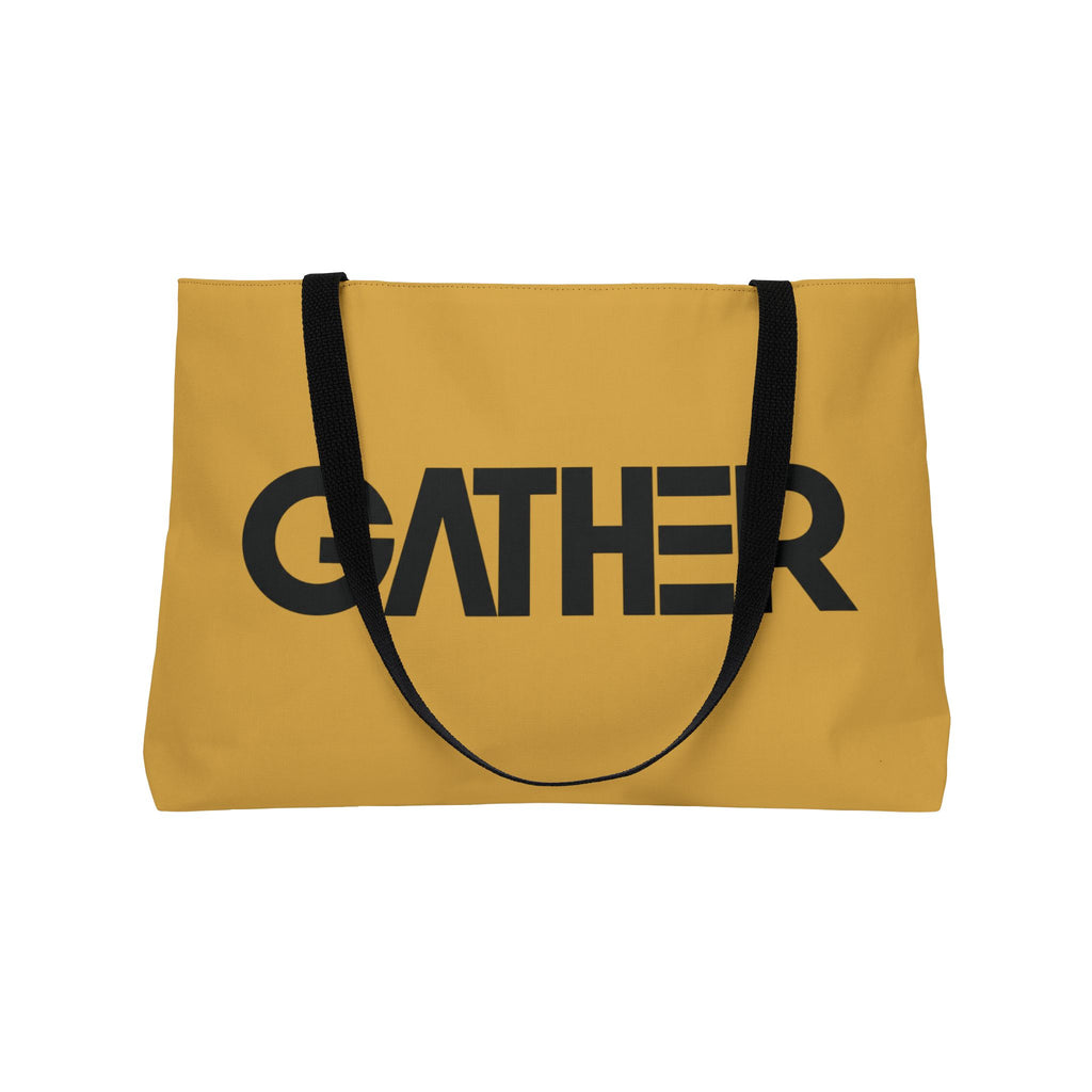 Marigold Canvas Tote Bag, Weekender Tote with Bold Typography, Aesthetic Everyday Bag, Oversized Shoulder Tote