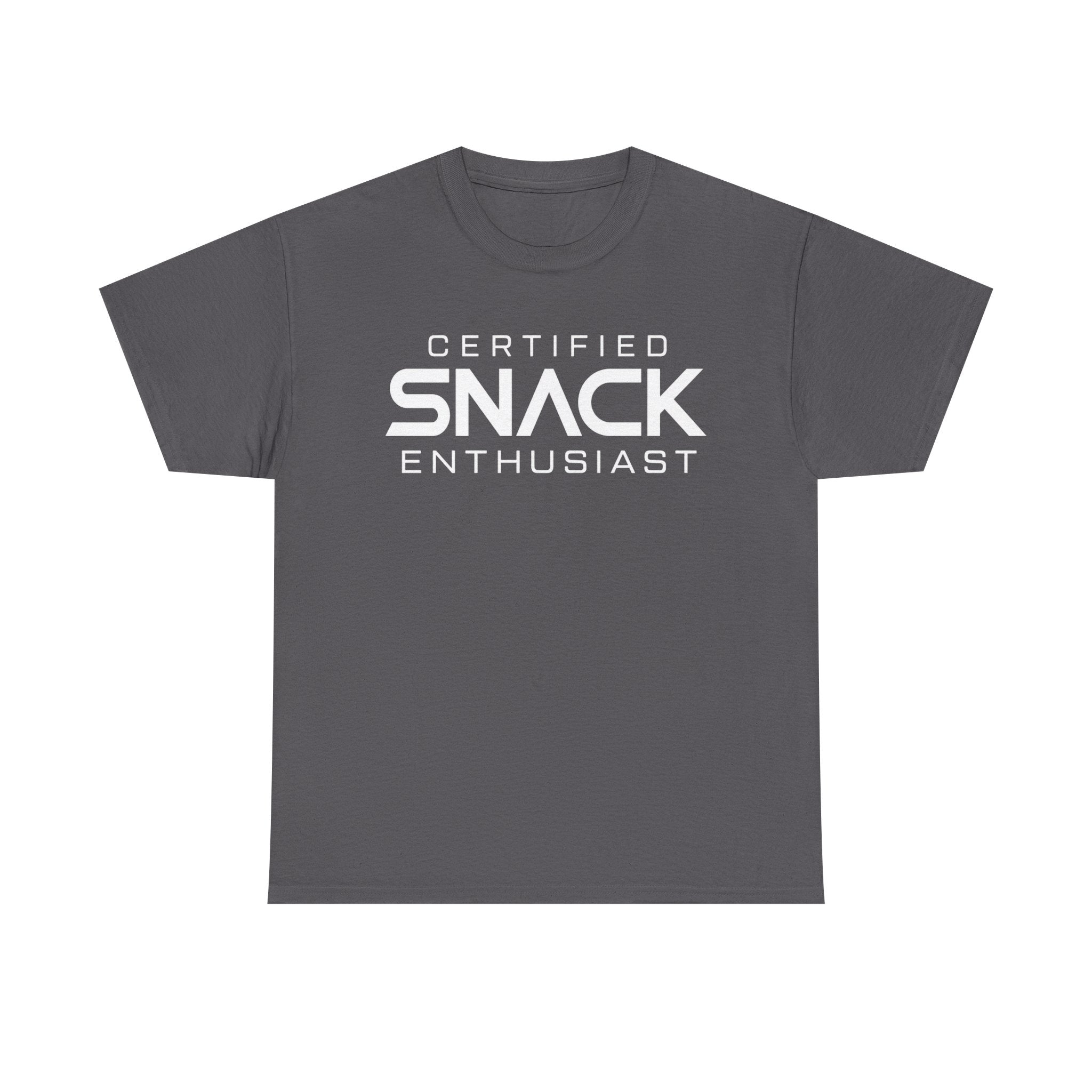 Certified Snack Enthusiast T-Shirt | Funny Food Lover Tee