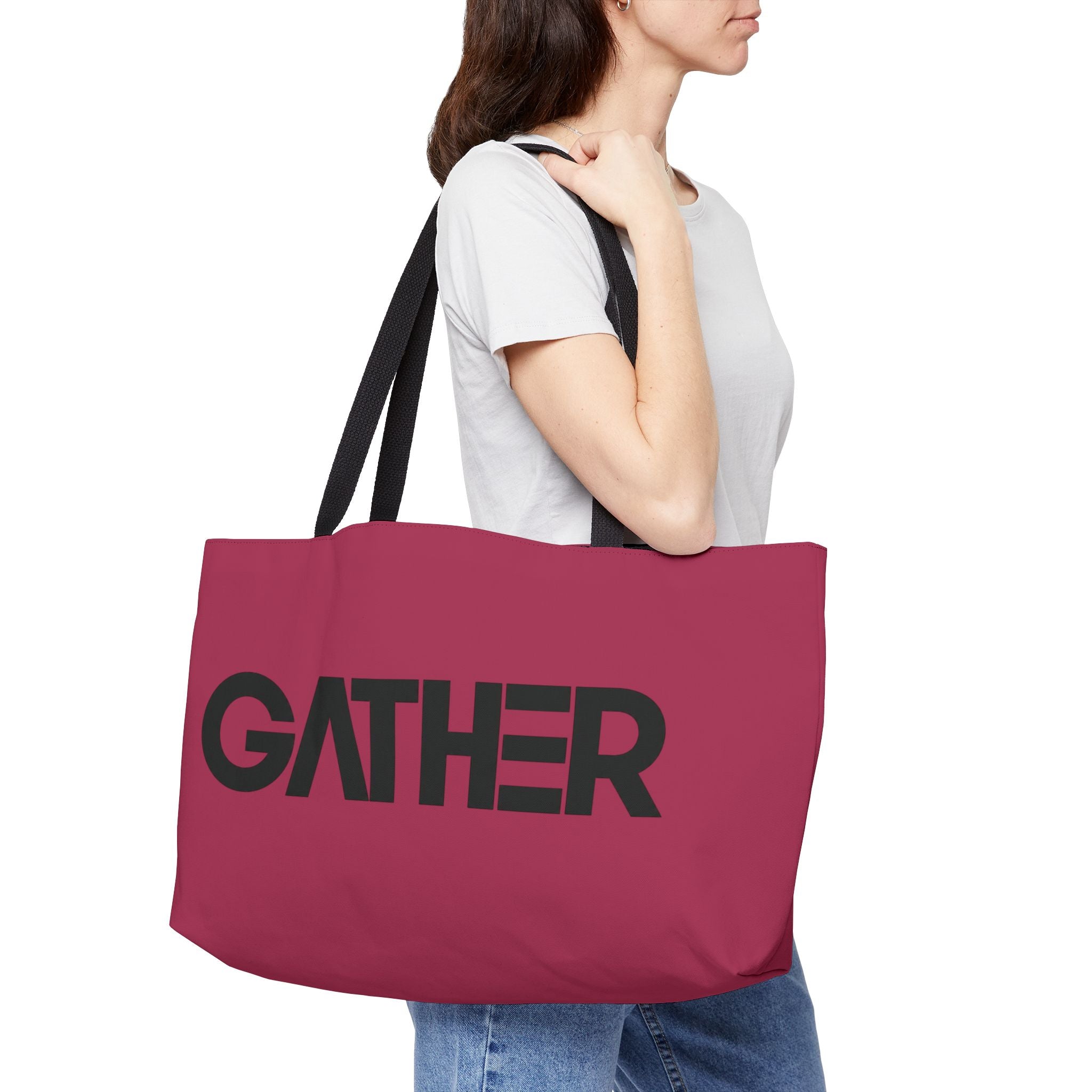 Berry Canvas Weekender Tote