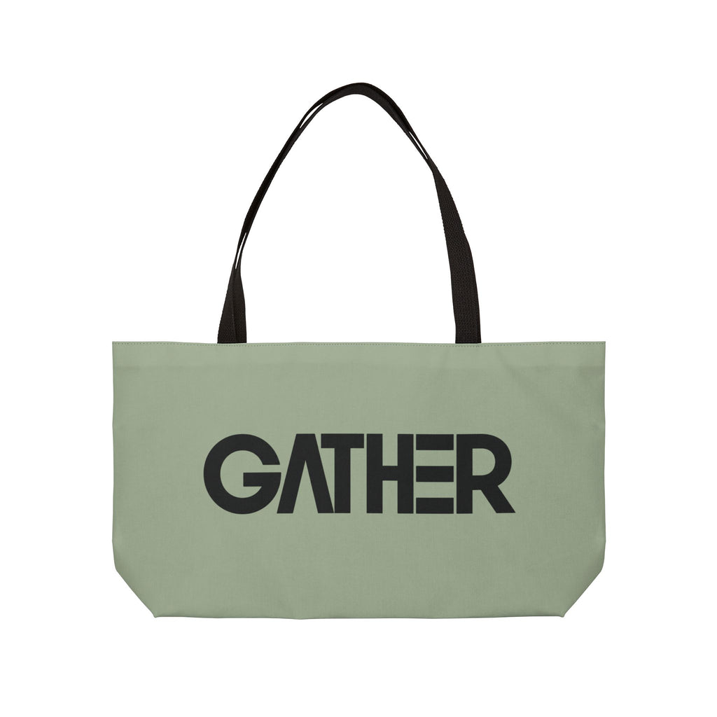 Sage Green Canvas Tote Bag, Weekender Tote with Bold Typography, Aesthetic Everyday Bag, Oversized Shoulder Tote