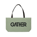 Sage Green Canvas Tote Bag, Weekender Tote with Bold Typography, Aesthetic Everyday Bag, Oversized Shoulder Tote