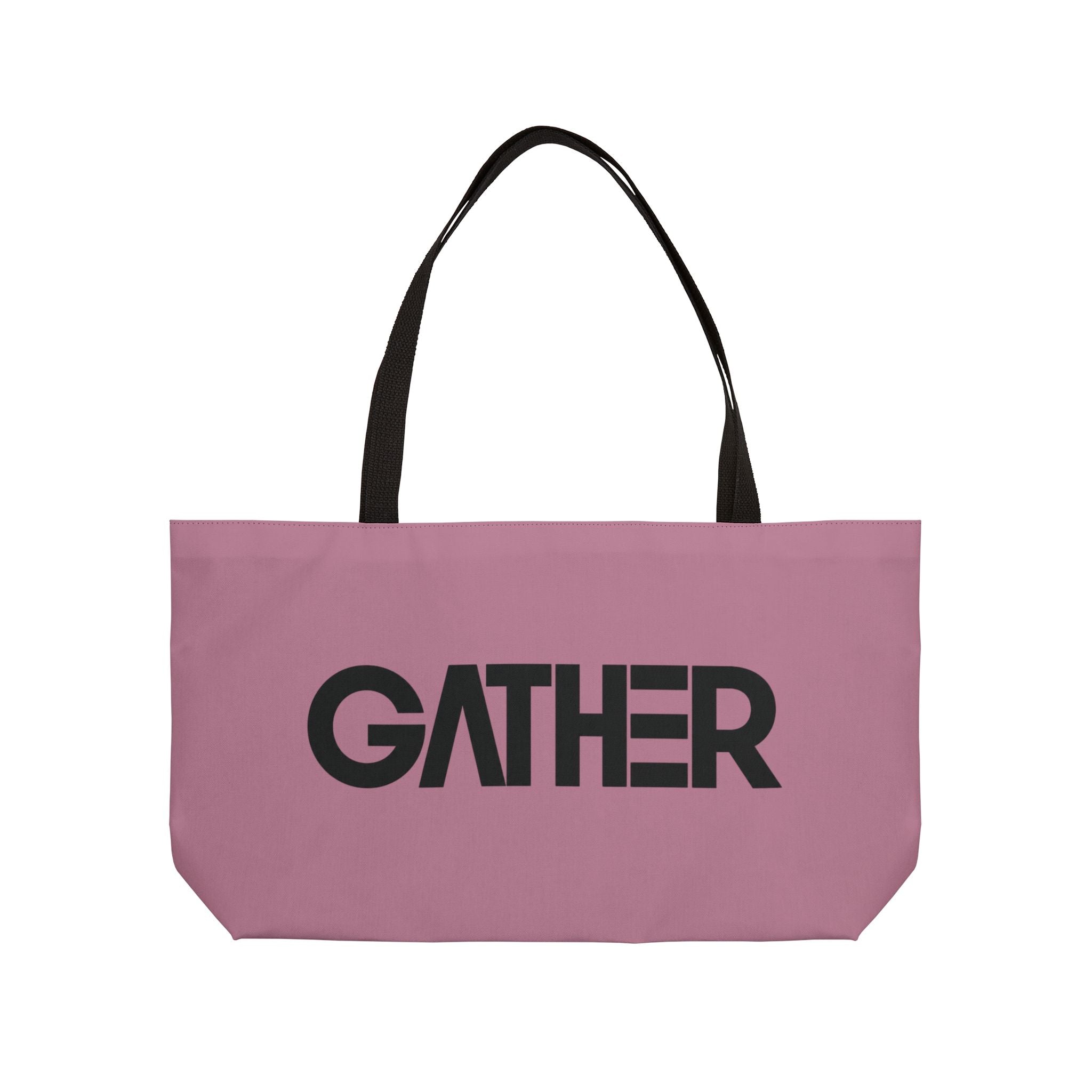 Mauve Canvas Tote Bag, Weekender Tote with Bold Typography, Aesthetic Everyday Bag, Oversized Shoulder Tote