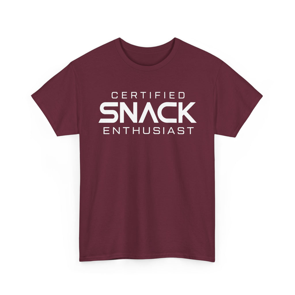 Certified Snack Enthusiast T-Shirt | Funny Food Lover Tee