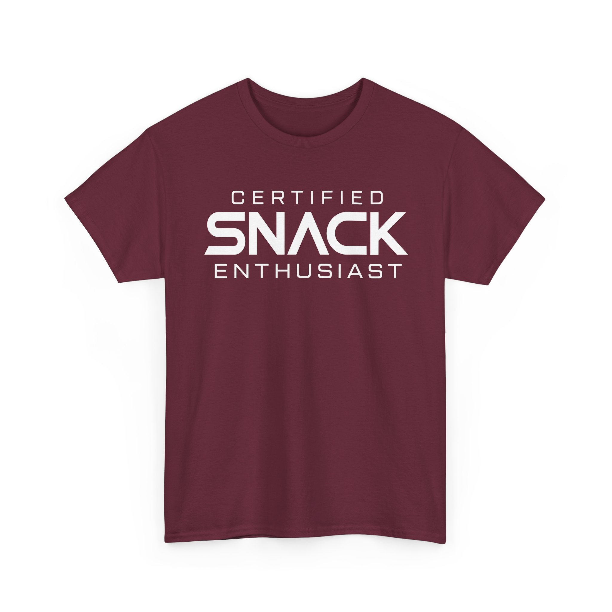 Certified Snack Enthusiast T-Shirt | Funny Food Lover Tee