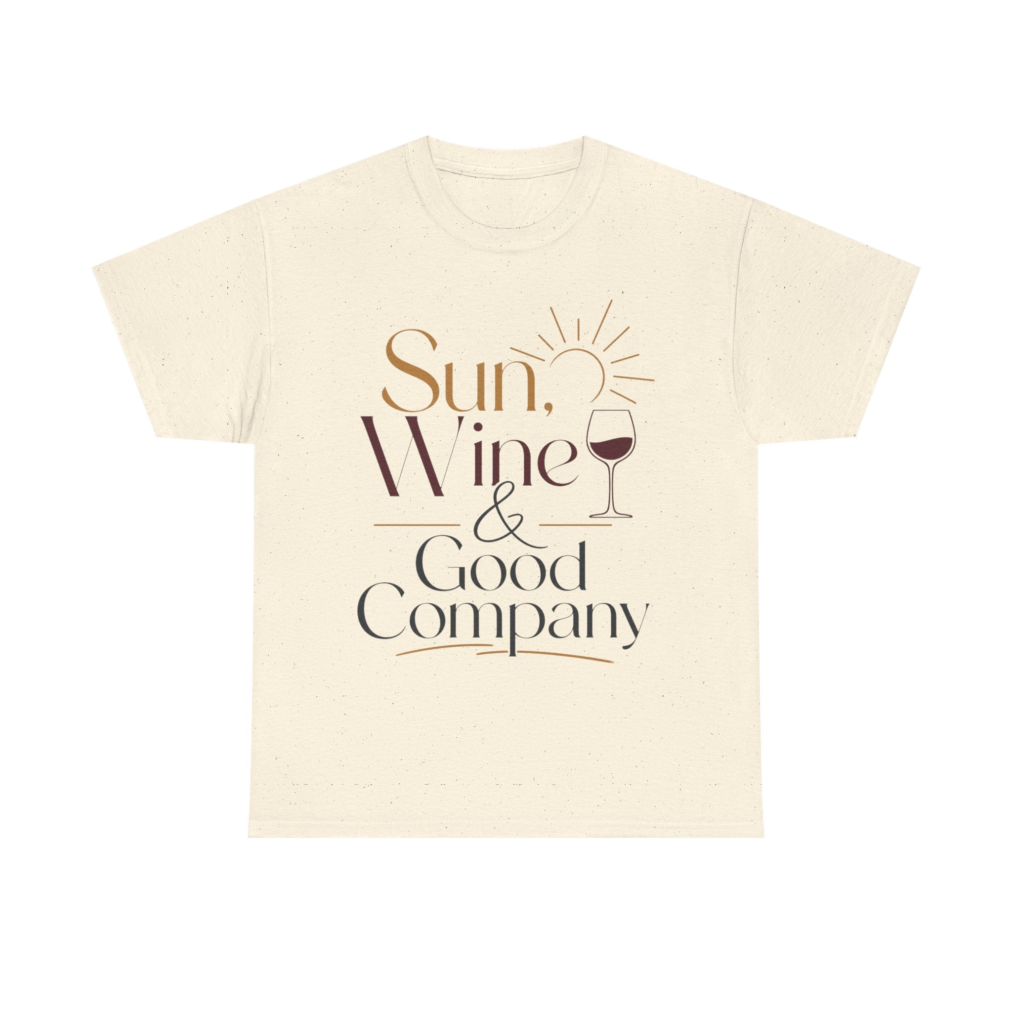 Sun Wine & Good Company T-Shirt | Wine Glass Typography Tee