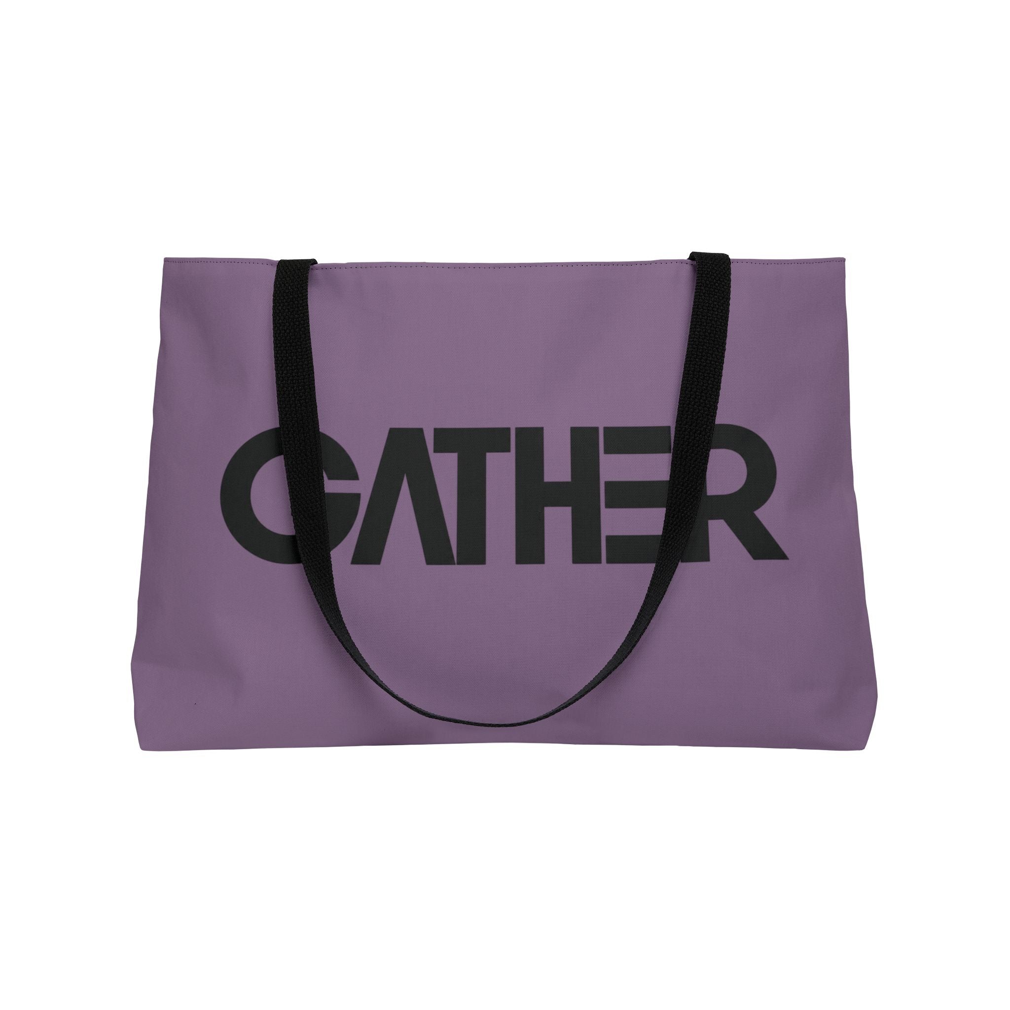Plum Canvas Tote Bag, Weekender Tote with Bold Typography, Aesthetic Everyday Bag, Oversized Shoulder Tote
