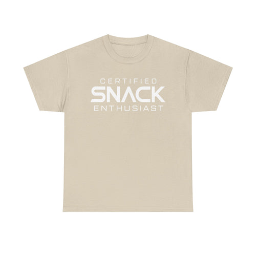 Certified Snack Enthusiast T-Shirt | Funny Food Lover Tee