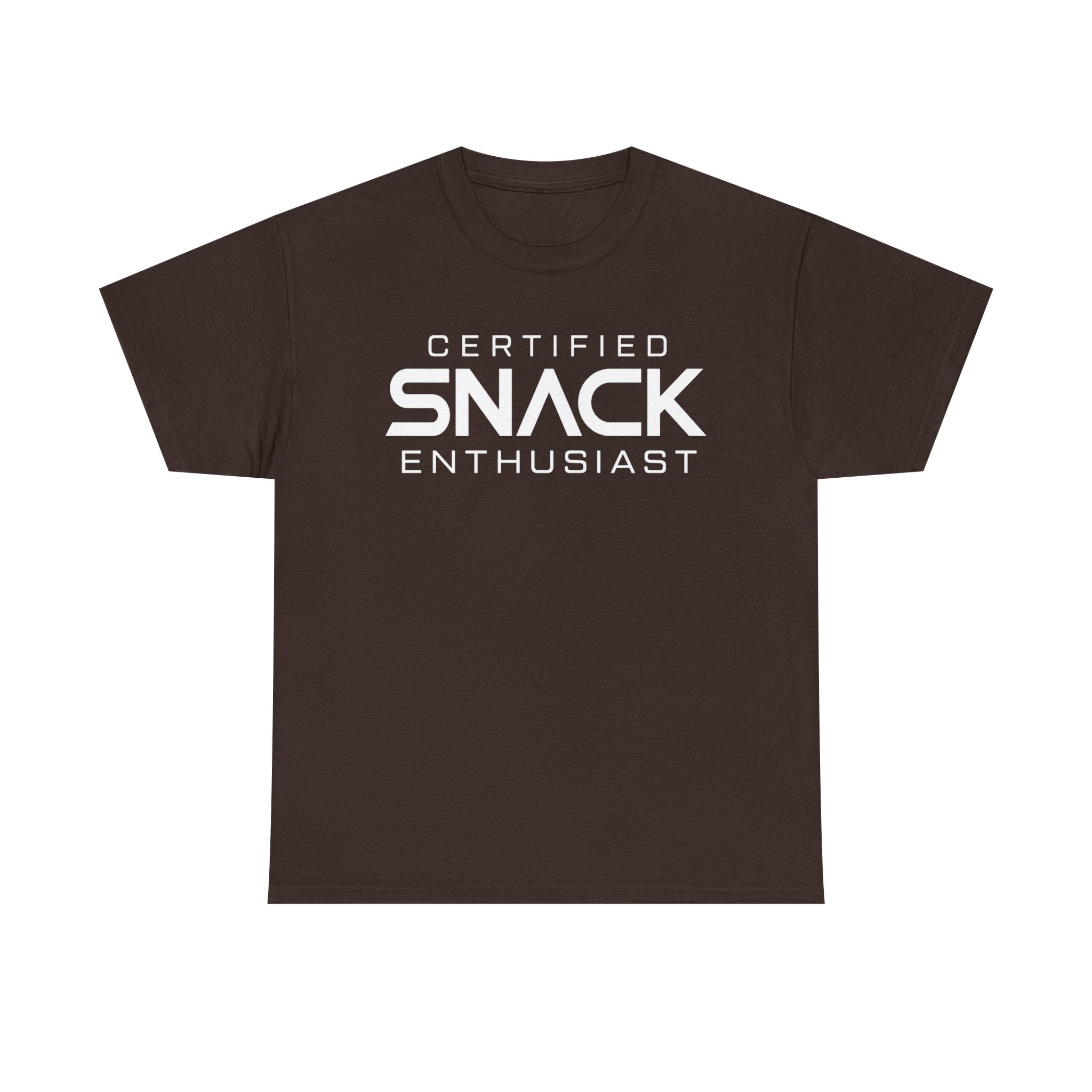 Certified Snack Enthusiast T-Shirt | Funny Food Lover Tee