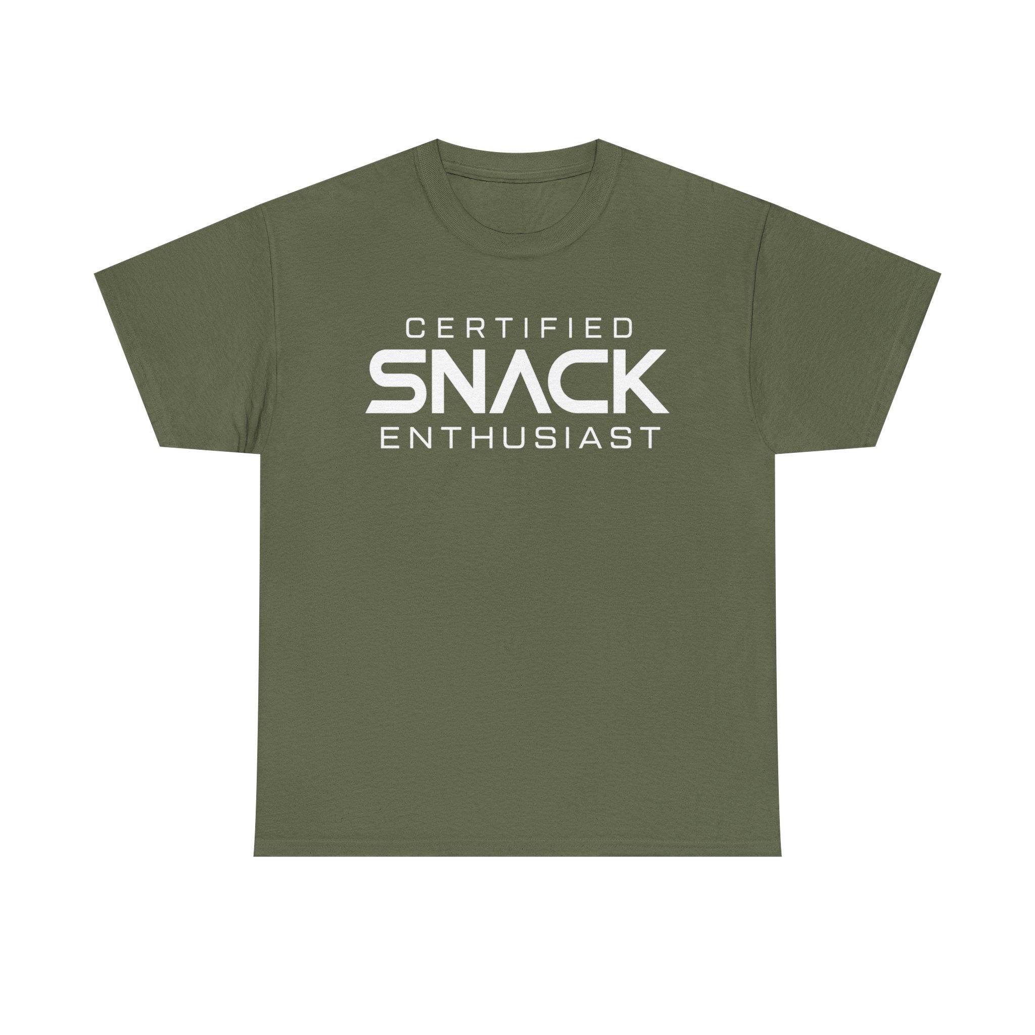 Certified Snack Enthusiast T-Shirt | Funny Food Lover Tee