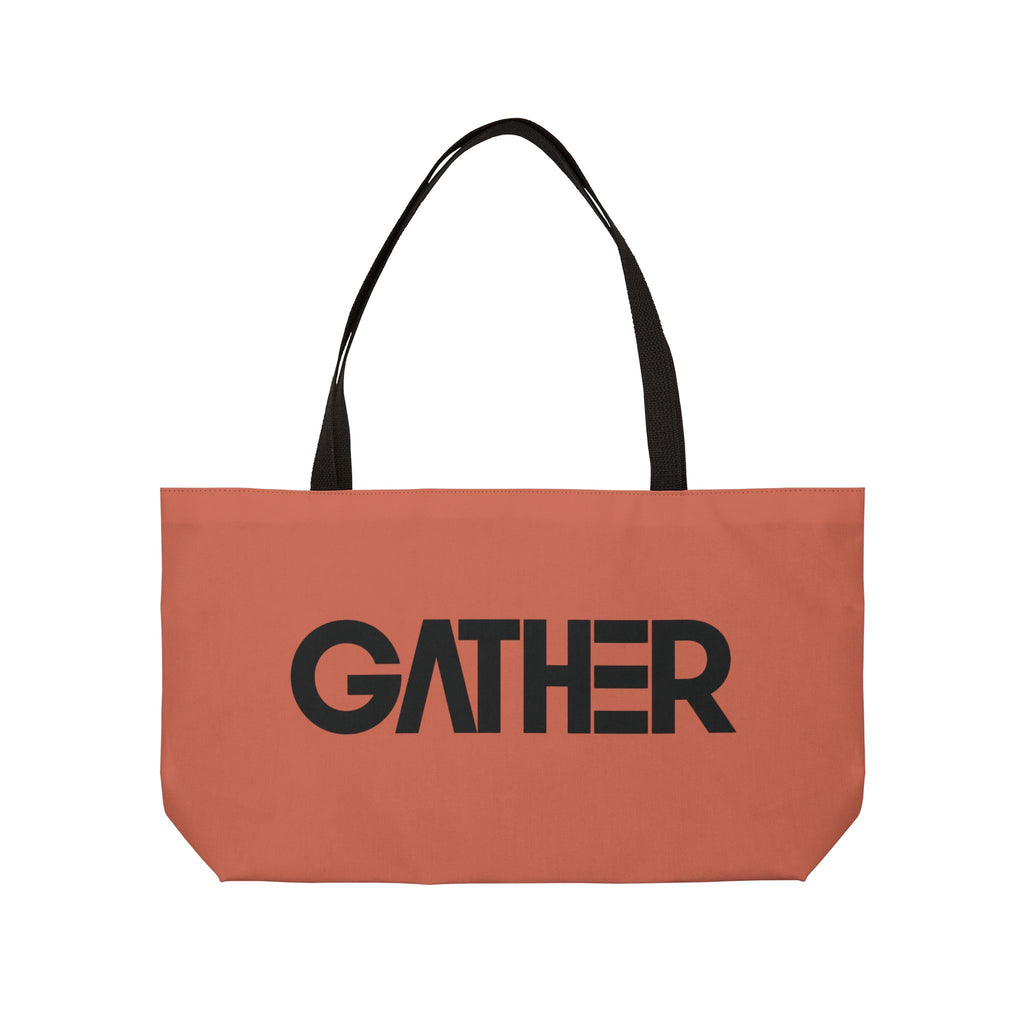 Terracotta Canvas Tote Bag, Weekender Tote with Bold Typography, Aesthetic Everyday Bag, Oversized Shoulder Tote