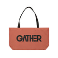 Terracotta Canvas Tote Bag, Weekender Tote with Bold Typography, Aesthetic Everyday Bag, Oversized Shoulder Tote