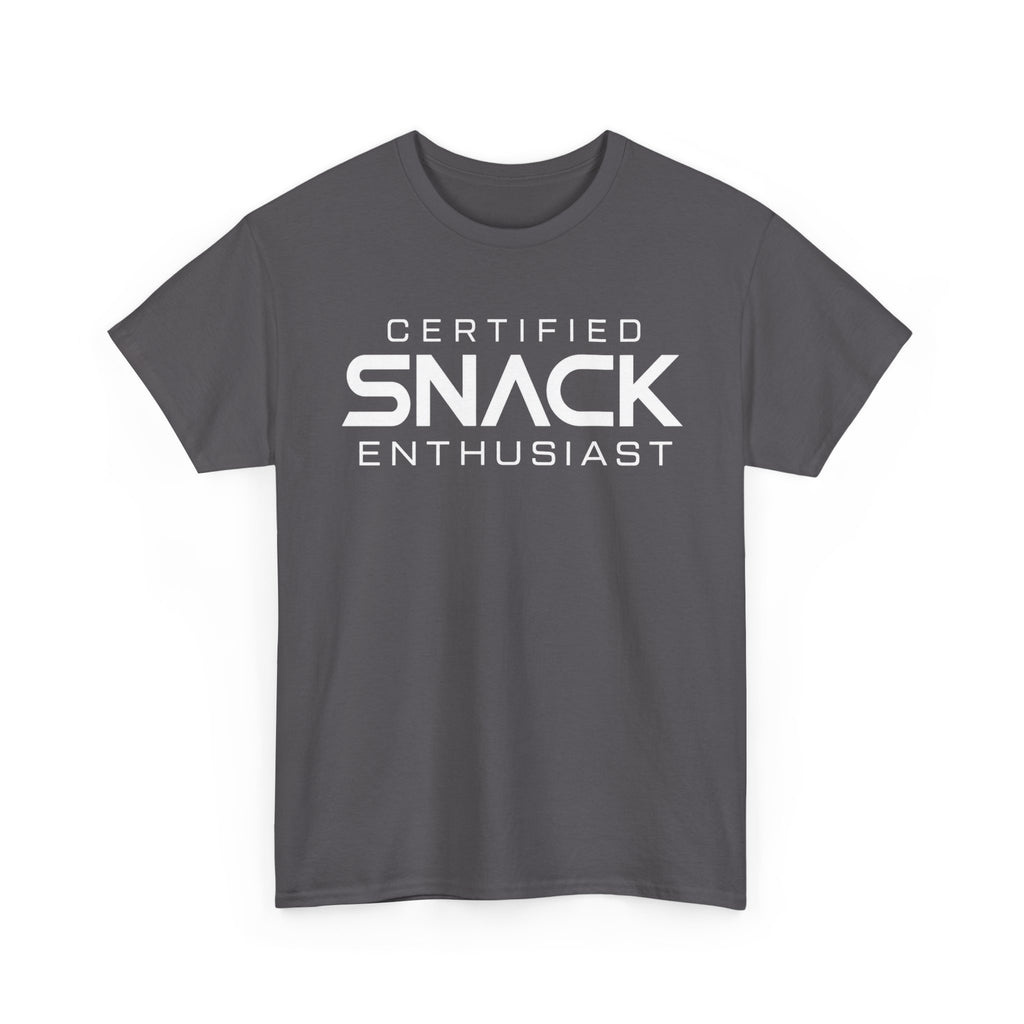 Certified Snack Enthusiast T-Shirt | Funny Food Lover Tee
