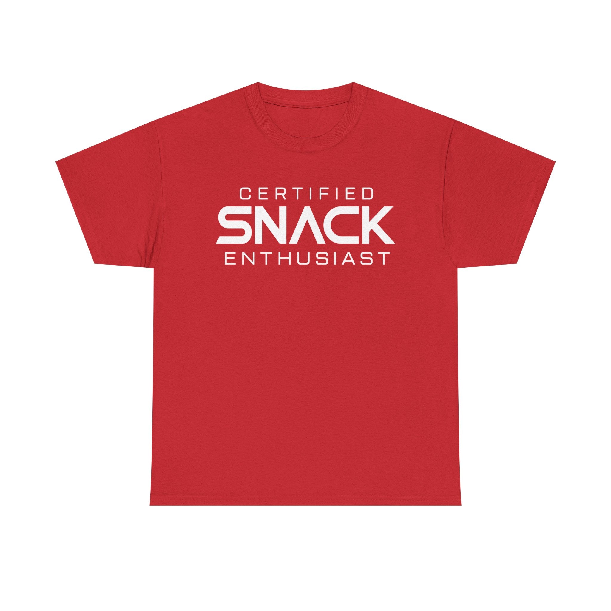 Certified Snack Enthusiast T-Shirt | Funny Food Lover Tee